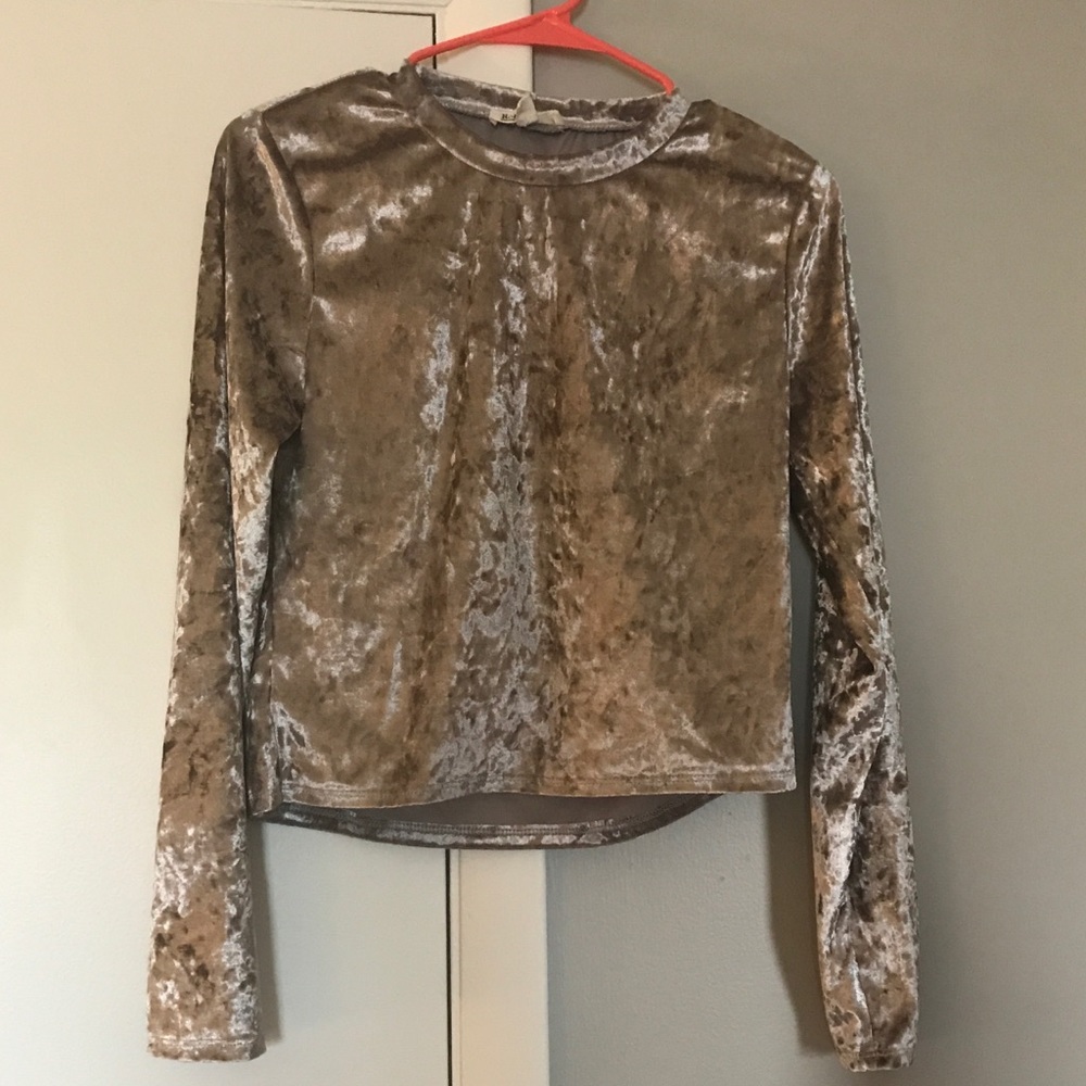 Rolla Coaster Gold Velvet Top